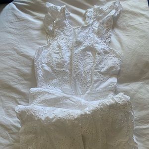 White Eyelet Jumpsuit